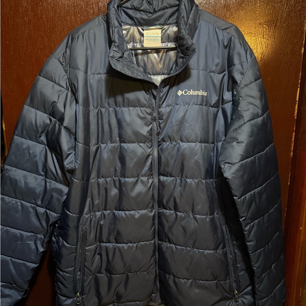 Men’s Columbia Interchange Jacket in Dark Blue NWOT Large Tall